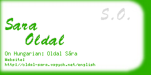 sara oldal business card